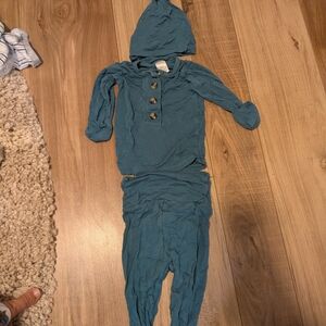 Lou Lou & Company Blue Kids Hooded Romper